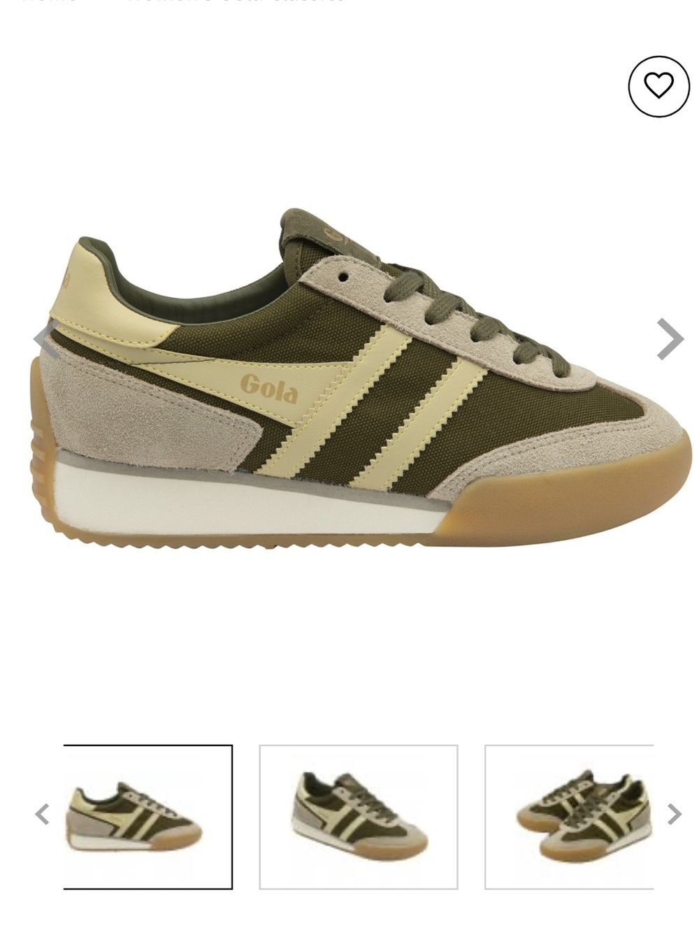 Gola Classic Pacer Sneakers in khaki